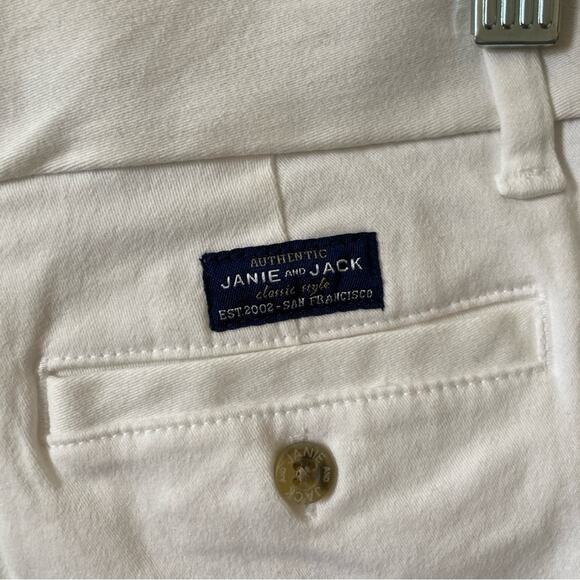 NWT Janie and Jack Twill Pants White Boys Size 8 - Picture 6 of 12